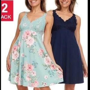 Flora Nikrooz Floral and Lace Chemise Set -large